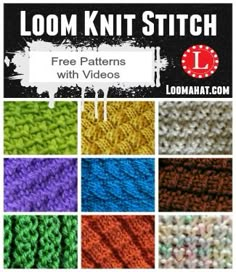 loom knit stitch patterns with videos