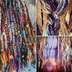 BOHEMIAN SPIRIT Thread-dread one 1 Boho-dread Wrap Made-to-order Feathers Leather Beads Extension Hairwrap Extension Clip-in Dreads - Etsy Yarn And Wire Crafts, Fabric Hair Extensions, Hair Wraps Thread, Dread Ponytail, Hair Wrap Extensions, Feathers For Hair, Dreads Diy, Synthetic Dreads Hairstyles, White Girl Dreads