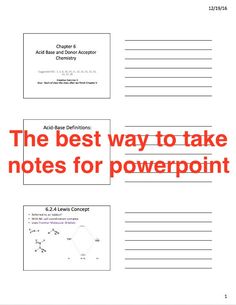 the best way to take notes for powerpoint is by using two different lines and numbers