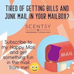 a mailbox with the words sorry to my happy mail and someone fun in the mail from me