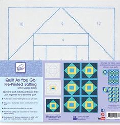 quilt as you go pre - printed backing kit