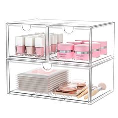 PRICES MAY VARY. Perfect Size & with silicone pods: Total 2 sets storage organizers with 3 drawers, included 10" W and 2PCS 4.4'' Tall storage containers. You can flexibly use our storage organizer for house organization and storage according to your needs , The storage containers are stackable, with silicone mat, vertical storage will save a lot of space. You can also use them side by side. Put your small objects on top of acrylic bins to make your countertop space more tidy. Effortlessly Smooth Drawers & See-Through: Bathroom counter organizers with drawers offer the advantage of smooth-gliding drawers, ensuring an effortless and seamless user experience. This design makes it easy to access items quickly and prevents drawer jams, enhancing overall efficiency and comfort. Additionally, tr Clear Organizers, Bathroom Counter Organization, Acrylic Makeup Organizer, Christmas Wants, Organizer Desk, Startup Business Plan, Storage Organizers, Countertop Storage, House Organization