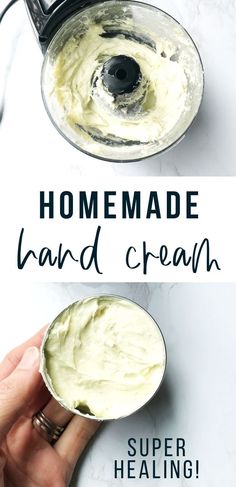 DIY super healing hand cream recipe! This is perfect for dry, cracked hands from winter weather or overwashing. This super healing hand cream is a must-try and ps - it's great for any type of dry skin, not just hands! Ayurveda Skin Care, Homemade Skincare, Nontoxic Skincare, Holistic Skin Care, Natural Beauty Treatments, Diy Beauty Treatments