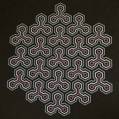 an image of a hexagonal pattern on a black background