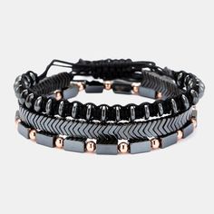 I found this amazing 3Pcs/Set Punk Men Bracelet Set Black Stone UFO Weaving Arrow Chain Beaded Multilayer Bracelet with US$12.99,and 14 days return or refund guarantee protect to us. --Newchic Mens Bracelet Set, Iron Stone, Mens Bracelet Black, Braided Rope Bracelet, Sea Life Jewelry, Ocean Jewelry, Flying Saucer, String Bracelet