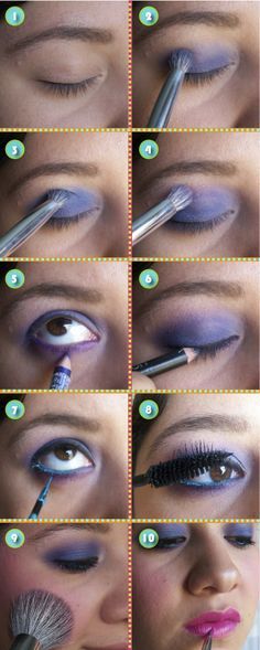 how to do 80's makeup.....gotta love the 80's blue eyeshadow 90s Brands, 80's Makeup, 80s Party Outfits, 80s Theme Party, 80s Prom