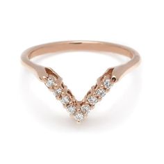 A band with 9 round white diamonds set in rose gold. Nyc Engagement Rings, Anna Sheffield, Real Gold Jewelry, Fine Diamond Jewelry, Semi Precious Gems, Colorless Diamond, Cubic Zirconia Jewelry, Gold Colors, Unique Wedding Bands