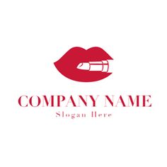 a logo with the image of a woman's lips