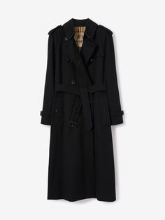 Long Waterloo Heritage Trench Coat in Black - Women | Burberry® Official Burberry Trenchcoat, Personalized Scarves, Black Trench Coat, Wardrobe Wishlist, Burberry Trench, Burberry Trench Coat, Trench Coat Black, Lightweight Scarf, Designer Shorts