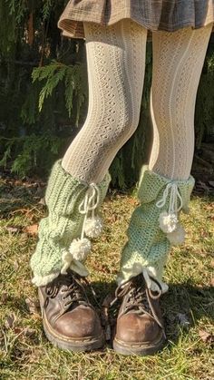 Goblincore Leg Warmers, Knit Leg Warmers Outfit, Mushroom Leg Warmers, Kawaii Crochet Leg Warmers, Crochet Leg Warmers Outfit, Chunky Leg Warmers Crochet Pattern Free, Crochet Flared Leg Warmers, Crochet Ankle Warmers, Crochet Leg Warmers Tutorial