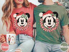 Retro Mickey Minnie Checkered Shirt, Disney Christmas Shirt, Mickey Christmas Shirt, Disney Christmas Party, Disneyland Couple Vacation - Etsy Disney World Shirts Family, Disney Christmas Trip, Disneyland Couple, Disney Christmas Outfits, Disney Christmas Party, Mickey Minnie Christmas, Couple Vacation, Disney Trip Outfits, Disney Couple Shirts