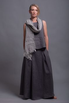 "🌿 ITEM DESCRIPTION Amazing set of 3 items with 10% discount. - Long Linen Skirt AIRA - https://etsy.me/2tAQgBp - Linen Tank Top MAHA - https://etsy.me/2NqgvDM - Linen Wide Scarf Shawl - https://etsy.me/2GZAFDv Fabrics: Natural Linen in medium weight - washed and softened (31 colors from the color chart) PLEASE LEAVE ME A NOTE WITH YOUR MEASUREMENTS, HEIGHT, PREFERRED LENGTH AND COLOR CHOICES IN THE COMMENTS WHEN YOU ORDER. Each item is individually cut and sewn by order, especially for you. Al Maxi Linen Skirt, Flax Clothing, Long Linen Skirt, Shark Skin, Boho Plus Size, Linen Tank Top, Womens Skirts, Linen Tank, Summer Linen