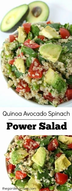 quinoa avocado spinach power salad