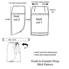 the instructions for how to make a skirt with an attached waistline and drawstring