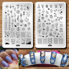 PRICES MAY VARY. 【NAIL ART STAMPING PLATES PATTERN】Contain Flower，geometric ,sea Shell English Letter ,weekend Surf ,autumn Night Sky And Summer Travel Themes Inspire Your Ideas Of The Whole Year. 【LARGE SIZE】9.5 X 14.5cm With With White Pad For Easy, Comfortable Handling And A Blue Protect Film. 【UNIQUE NAIL ART IMAGE PLATES】Always Think Of A New Nail Design To Show Off To Your Friends.some Cute Images Are Also Suitable To Kids, Share The Fun With Family Together. 【A PEFECT GIFT 】The Nail Art S Sea Shell Pattern, Nail Template, Nail Art Stencils, Star Space, Nail Stamp, Flower Geometric, Nail Art Images, Nail Art Stamping, Nail Stamper