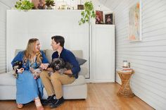 House Tour: A Garage Turned 200-Square-Foot Bungalow | Apartment Therapy Dogs For Apartments, Astrology App, Best Small Dog Breeds, Best Small Dogs, Cuddling On The Couch, Perfect Movie, Three Dogs, Bungalow House, Lap Dogs