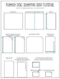 the instructions for how to make a paper doll sleeping bag