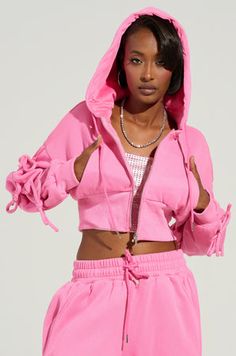 TIE ME UP SWEATSHIRT Bad And Boujee Outfits, Girly Clothing, Pink Clothing, Cute Clothing Stores, Bad And Boujee, Boujee Outfits, Pink Fits, White Accessories, Clothing Mockup