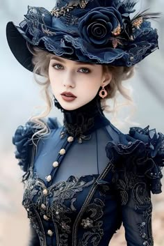 Steampunk Fashion Women, Beauty Self Care, Mode Steampunk, Steampunk Aesthetic, Victorian Hats, Fantasy Dresses, Victorian Steampunk, Steampunk Costume