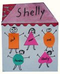 this is an image of a child's play tent with the name sheila written on it