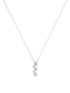 950 PlatinumFeaturing 0.35 Carat Round Pink SapphireIncludes Designer Box Dainty Necklace Tiffany, Simple Tiffany Necklace, 1 Carat Necklace Tifannys, Long Tiffany Necklace, Sapphire Diamond Pendant, Diamond Pendant Necklace, Sapphire Diamond, Tiffany & Co., Diamond Pendant