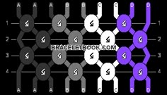 the diagram shows how to draw an interlaced chain with different colors and sizes