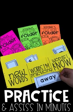 the words and phrases are in different colors on this activity for kids to practice word formation