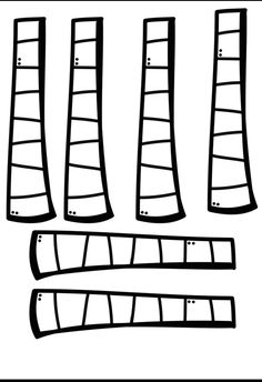 four different types of lines in black and white, with one line drawn to the side