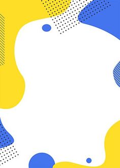 an abstract background with blue, yellow and white shapes on the bottom half of it