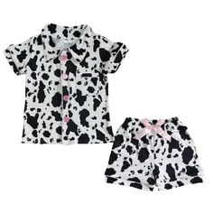 OMG these cow jammies are MOOtiful! Your babe needs these to be comfy during those sweet summer nights! We suggest pairing it with one of the MANY cow bows we have! FIT: This Item is running true to size. FABRIC & CARE: Milk Silk & Cotton Imported Machine Wash Cold Delicate, Lay Flat To Dry Cow Spots, Summer Pajamas, Sweet Summer, Milk Silk, Baby Prints, Cow Print, Summer Nights, Summer Girls