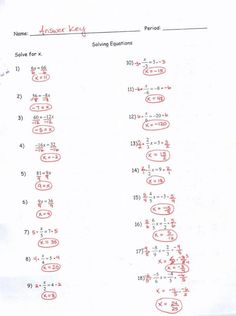 the worksheet is filled with numbers and symbols for each student's class