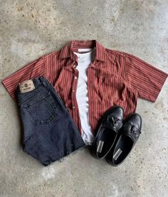 Mens Outfits Aesthetic, Button Up Outfit, Green Pants Outfit, Spiritual Fashion, Guys Clothing Styles, Swaggy Outfits, Men Fashion Casual Outfits, Streetwear Men Outfits