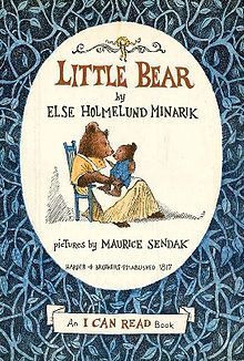 an old children's book with the title little bear written in blue and white