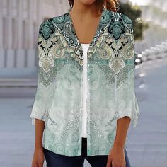 Cheap Womens Tops, Puff Sleeve Cardigan, Short Sleeve Tunic Tops, Summer 3, Style Basic, Blouse Tops, Work Wear Women, Summer Style Casual, Women Shirts Blouse