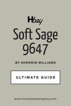 Ultimate Guide. Soft Sage SW 9647  Paint Color by Sherwin-Williams Sw Canvas Tan Color Palette, Sage Paint Color, Sage Green House, Tan Color Palette, Country Cottage Kitchen, Handy Man, House Paint Interior