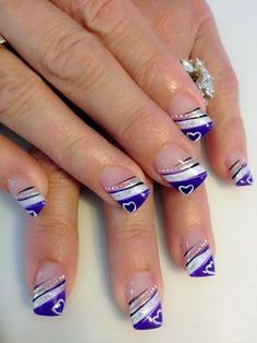 French Tip Nail Designs, Valentine Nail Art, Valentine Nails, Nail Designs Valentines, French Nail Designs, White Nail Designs, White Nail, Gel Nail Designs