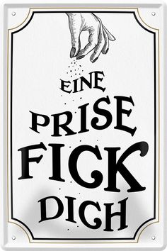 a black and white sign with the words fine prize fisk digh