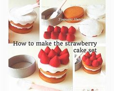 how to make the strawberry cake set