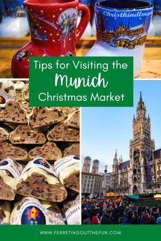 the christmas market with text overlaying tips for visiting the munch christmas market