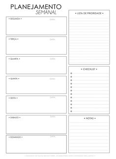 #Organisation #Checklist_Do_Dia #Planner_Minimalista #Chek_List Checklist Do Dia, Planner Minimalista, Chek List, Free Weekly Planner Templates, Checklist Planner, Planner Diario, Weekly Planner Free, Editable Planner