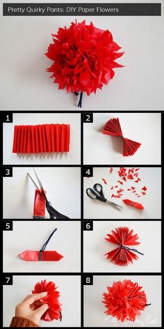 how to make paper flowers that look like they have been folded in the shape of hearts