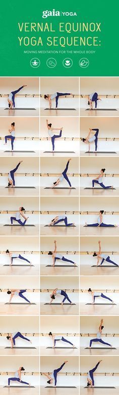 a series of yoga poses with the words'vernal equinnox yoga sequence