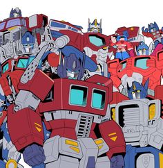 an image of a group of robots that are in the shape of a giant robot