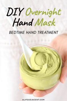 Wake up to soft, smooth hands with this DIY overnight hand mask! This easy homemade recipe is like a sleeping pack for your hands. It quickly revitalizes dry, cracked skin damaged by excessive washing, leaving hands soft and hydrated. Pair it with moisturizing gloves for an even deeper treatment. Make this dry skin remedy in minutes! #handmask #alifeadjacent Hands Mask Homemade, Dry Hands Remedy Overnight, Cracked Hands Remedy, Diy Hand Mask, Dry Hands Remedy, Dry Skin Remedy, Diy Hand Cream, Hair Study, Smooth Hands