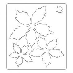 a paper cutout with leaves on it