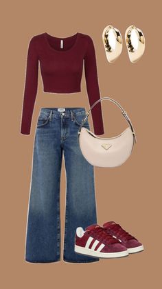 Casual outfit inspiration in burgundy 🍷❤️ Adidas Campus 00s Outfit, Campus 00s Outfit, Burgundy Adidas, Campus Outfit, Adidas Campus 00s, Burgundy Outfit, Casual Outfit Inspiration, Adidas Outfit, Adidas Campus