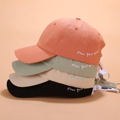 Cool Caps Hat, Merch Ideas Products, Cap Business, Trendy Caps, Aesthetic Clothing Stores, Egirl Outfits, Embroidery Caps, Stylish Caps, Free Your Mind