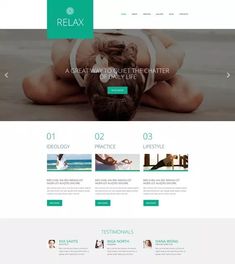 the website design for relax is clean and modern