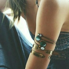 Reposhing This Item I Purchased From @Vintzandprintz. Loved, But Never Had The Chance To Wear. Questions? Leave A Comment Below! Coachella 2015, Crochet Metal, Wrap Armband, Ethno Style, Estilo Hippy, Arm Cuffs, Bohemian Accessories, Stone Wrapping, Arm Cuff