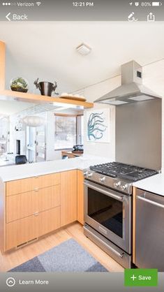 the kitchen is clean and ready to be used as an appliance for cooking